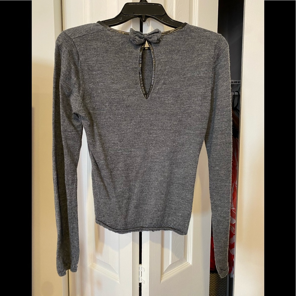 🚨SALE🚨  Cynthia Rowley Extrafine Merino Wool sweater with faux leather